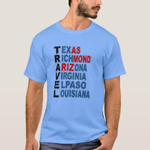 Camiseta T-shirt azul caroline TRAVEL USA