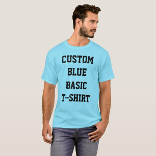 Camiseta T-SHIRT AZUL DE LUZ BÁSICA de los hombres persona