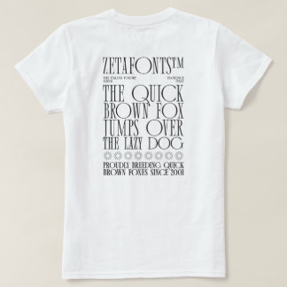 Camiseta T-Shirt (B) - Zetafonts Pangram