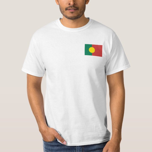 Camiseta T-shirt Bandeira Portugal Design No Peito (Anverso)