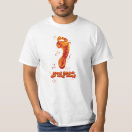 Camiseta T-Shirt BareFoot Design-One step at the time-Red