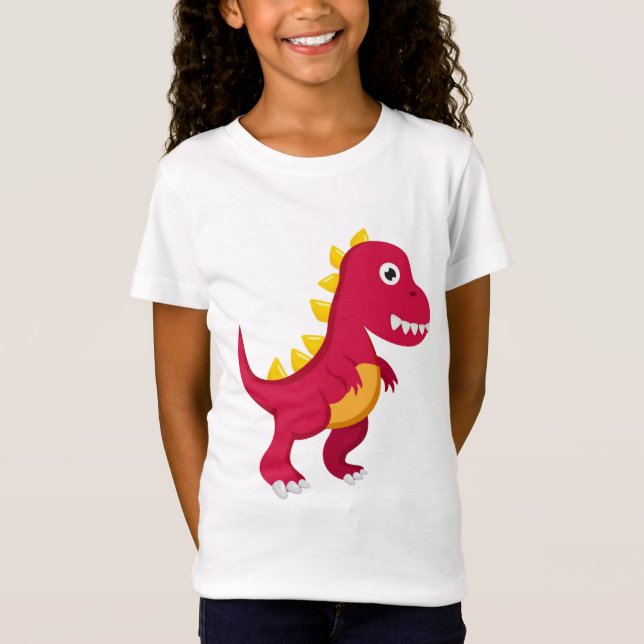 Camiseta T - shirt BASIC Muchacha Dinosaurio (Anverso)