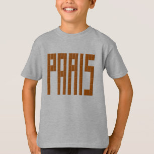 Camiseta T-shirt básico acero para niños PARÍS CHOCOLATE