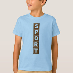 CAMISETA T-SHIRT BÁSICO AZUL CHOCOLATE DEPORTE