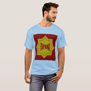 Camiseta T-shirt básico azul Hombres Diseño ESPANA