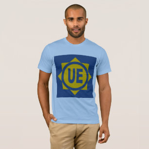 Camiseta T-shirt básico azul hombres Diseño UE