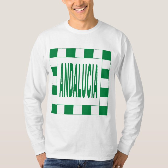 Camiseta T-shirt básico blanco ANDALUCÍA (Anverso)
