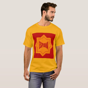 Camiseta T-shirt básico dorado hombres Diseño ESPANA