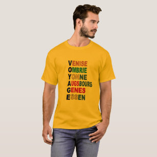 Camiseta T-shirt básico dorado VIAJA
