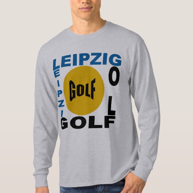 Camiseta T-shirt básico gris LEIPZIG GOLF (Anverso)