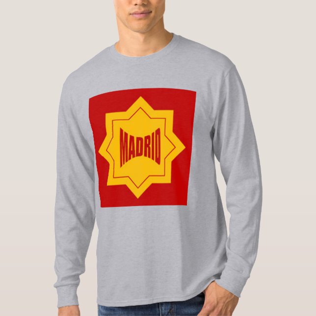 Camiseta T-shirt básico gris   MADRID (Anverso)