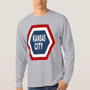 Camiseta T-shirt básico gris para hombres KANSAS CITY