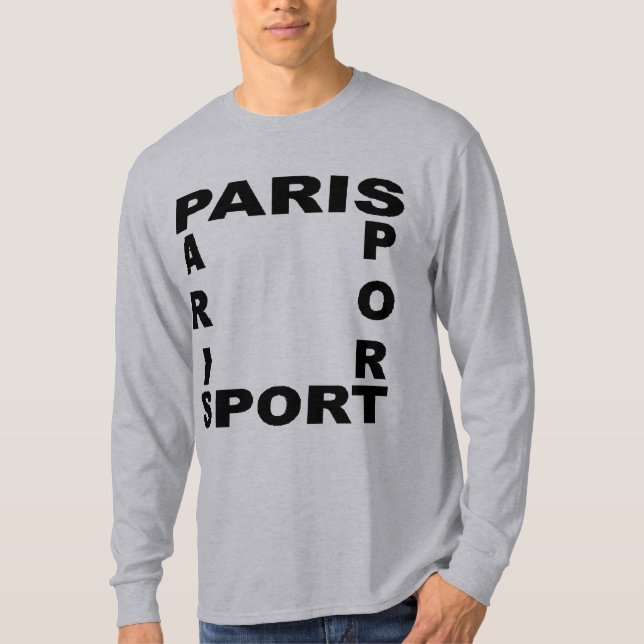 Camiseta T-shirt básico gris PARÍS DEPORTE (Anverso)