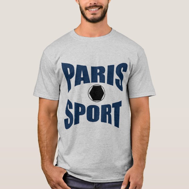 Camiseta T-shirt básico gris PARÍS DEPORTE (Anverso)