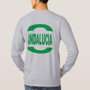 Camiseta T-shirt básico grises espaldas DISEÑO ANDALUCÍA