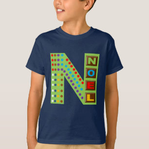 Camiseta T-shirt básico marino Diseño NOEL CHOCO BONBONS