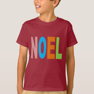 Camiseta T-shirt básico marrón Diseño NOEL