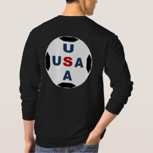 Camiseta T-shirt básico negra espalda DEPORTE los EE.UU