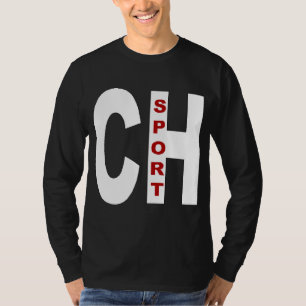 Camiseta T-shirt básico negro DEPORTE SUIZA