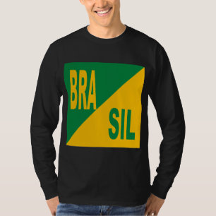 Camiseta T-shirt básico negro Diseño BRASIL