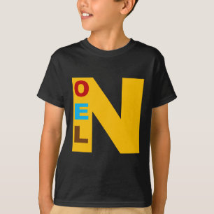 Camiseta T-shirt básico negro Diseño NOEL
