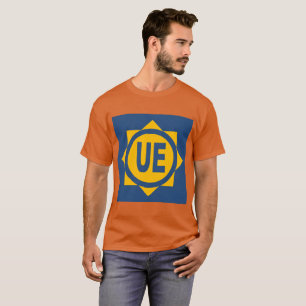 Camiseta T-shirt básico oscuro anaranjado hombres Diseño UE
