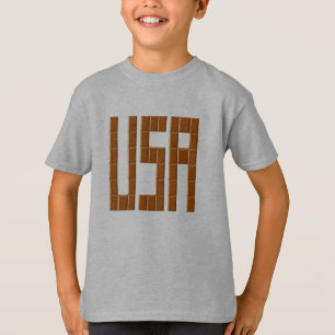Camiseta T-shirt básico para niños acero los EE.UU