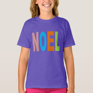 Camiseta T-shirt básico púrpura Diseño NOEL
