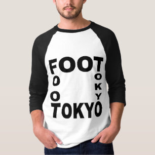 Camiseta T-shirt básico raglán blanco/negro FÚTBOL TOKIO