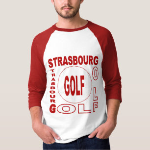 Camiseta T-shirt básico raglán blanco/rojo ESTRASBURGO GOLF