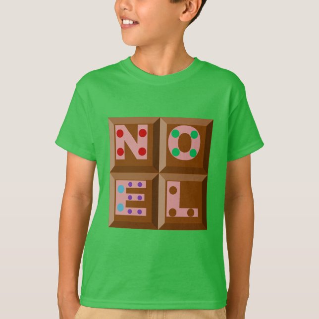 Camiseta T-shirt básico verde taladro Diseño NOEL CHOCOLAT (Anverso)