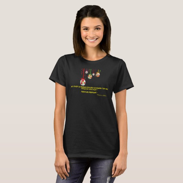 CAMISETA T-SHIRT BASIQUE FEMME - OEUFS DE PAQUES (Anverso completo)