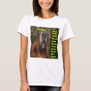 Camiseta T-Shirt Basset Hound Feliz Viernes Amo la Vida