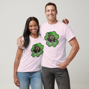 Camiseta T-Shirt Basset Hound Happy St. Patrick's Clover