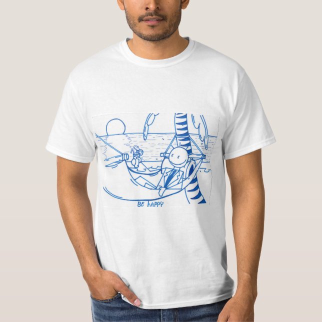 Camiseta T Shirt Be Happy (Anverso)