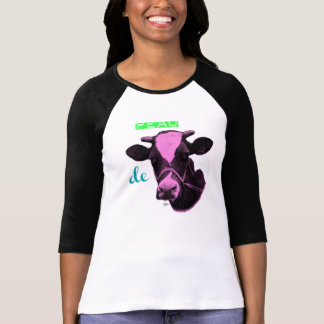 Camiseta T - shirt Bicolor mujer Piel de vaca