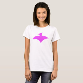 Camiseta T-Shirt Blanc Pour Femmes (AirFly Logo Pink)