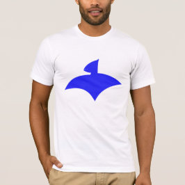 Camiseta T-Shirt Blanc Pour Hommes (AirFly Logo Blue)