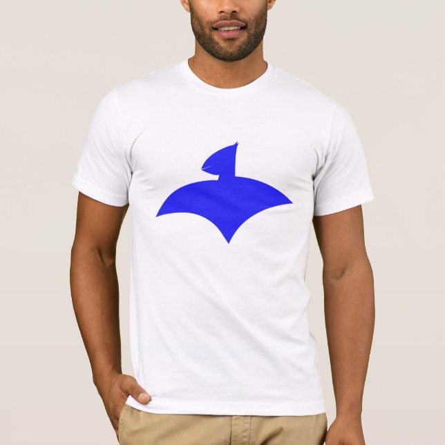 Camiseta T-Shirt Blanc Pour Hommes (AirFly Logo Blue) (Anverso)