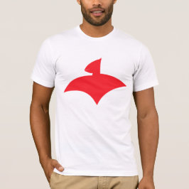 Camiseta T-Shirt Blanc Pour Hommes (AirFly Logo Red)