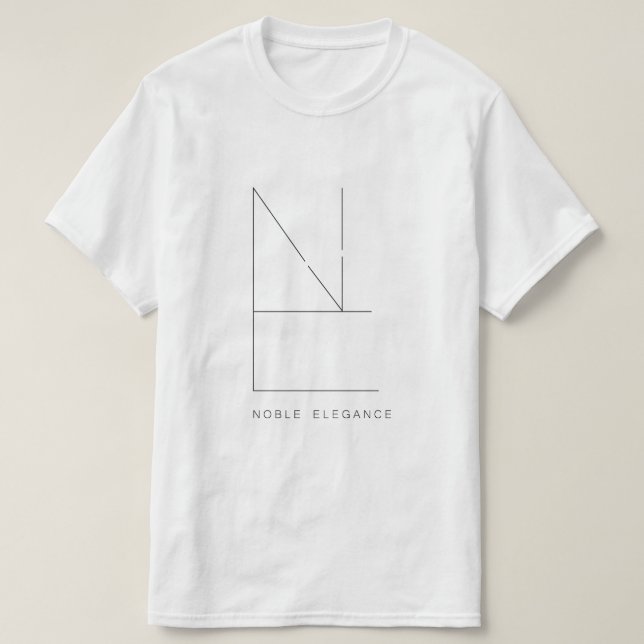 Camiseta T-shirt Blanc Pour Hommes  (Noble Elégance) (Diseño del anverso)