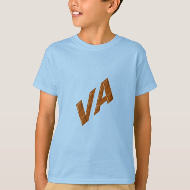 Camiseta T-shirt bleu  clair CHOCOLAT  VIRGINIA (Anverso)