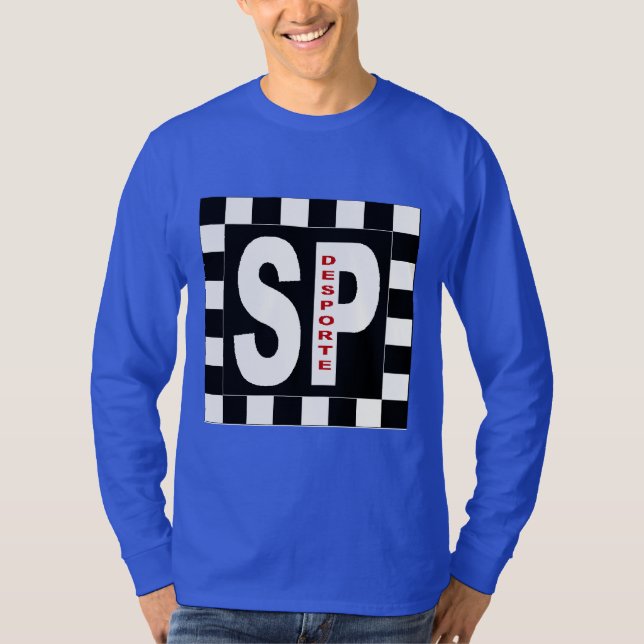 Camiseta T-shirt  bleu royal  SAO PAULO DESPORTE (Anverso)