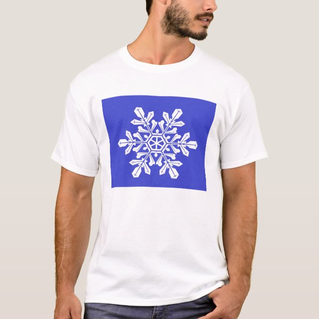 Camiseta T-Shirt Blue Snow Flake (Anverso)