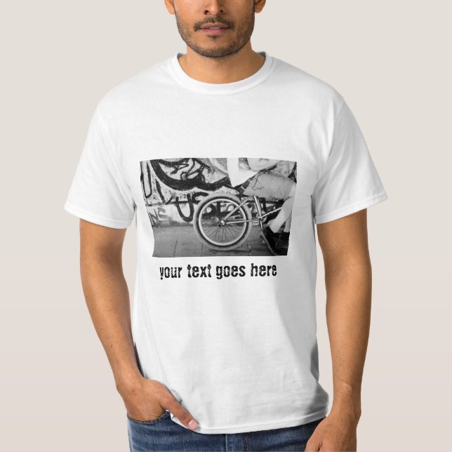 Camiseta T-Shirt BMX para patinar en bicicleta graffiti neg (Anverso)