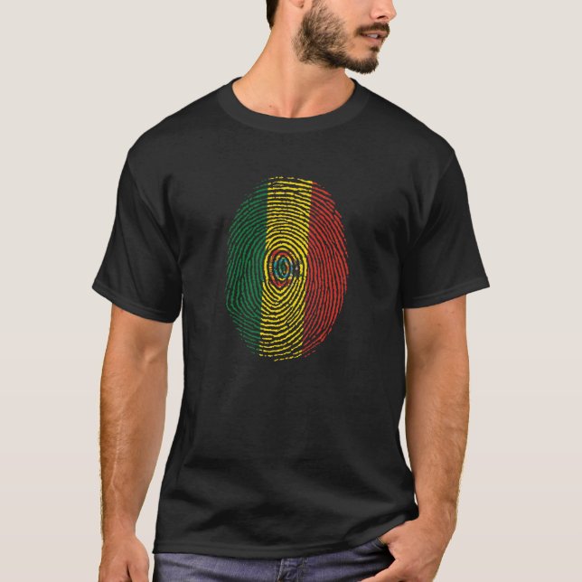 Camiseta T-shirt Bolivia fingerprint flag (Anverso)