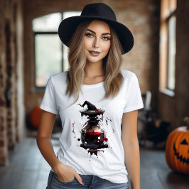 Camiseta T-shirt Bouteille Potion Sang Horreur Halloween