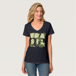 Camiseta T-shirt Brasil em Flores