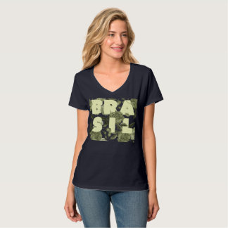 Camiseta T-shirt Brasil em Flores