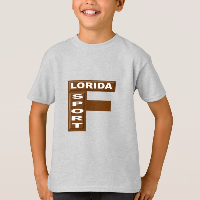 Camiseta T-shirt cendre enfants CHOCOLAT  FLORIDA  SPORT (Anverso)